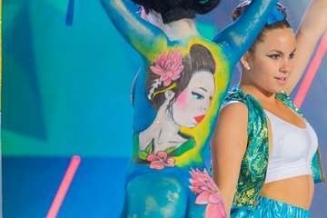 Concurso de maquillaje corporal del Carnaval de Las Palmas de GC (Foto Antonio Rico)
